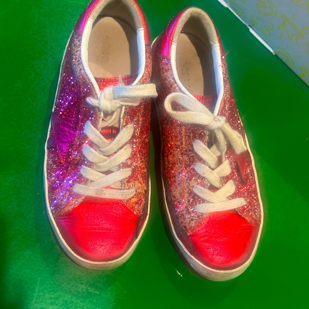 Golden Goose Fuchsia Glitter Kids Sneakers - Picture 3 of 7